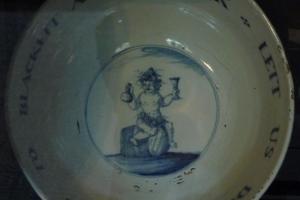 18th century ceramic toasting bowl